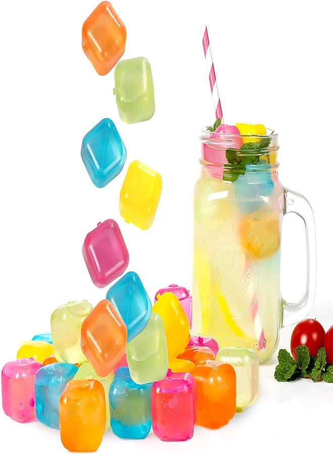 RIANZ Pack of 20 Square Reusable Ice Cubes | Filled with Pure Water (Multi Color) - Image 1